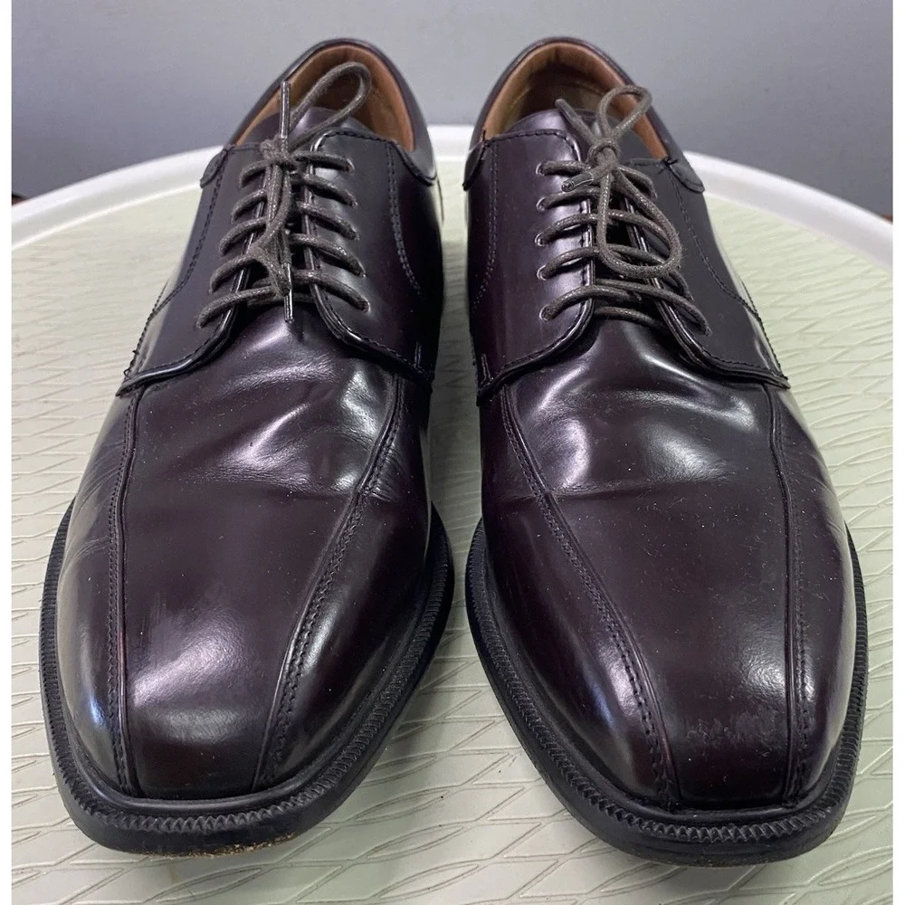 Rockport Men's Fair Oak Bike Toe Leather Oxfords Dress shoes Brown Mahogany 8.5M